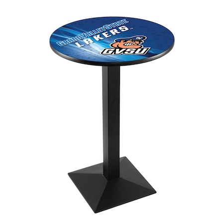 Holland Bar Stool Co 36" Blk Wrinkle Grand Valley State Pub Table, 28" dia. Top L217B3628GVStUn-D2